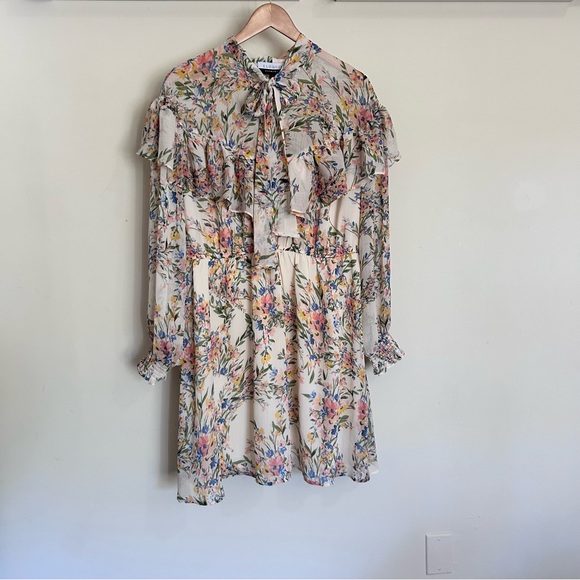 NEW ELOQUII ELEMENTS Floral Pussybow Dress 14 - Picture 2 of 6